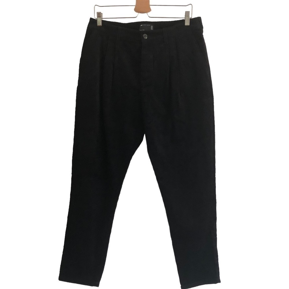 ASOS Wide Wale Black Corduroy Trousers 34